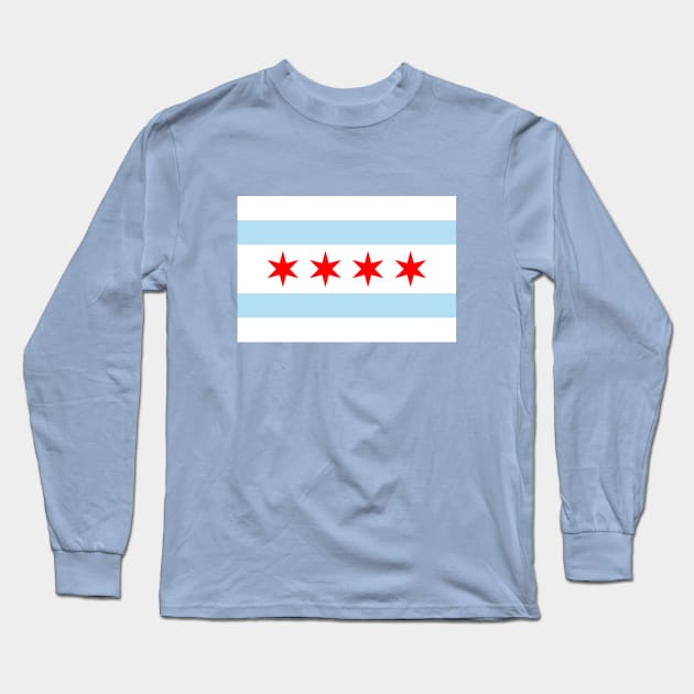 Flag of Chicago Long Sleeve T-Shirt by brigadeiro